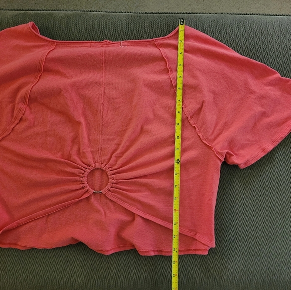 We The Free Short Sleeve Crop Top Pink - Picture 5 of 6